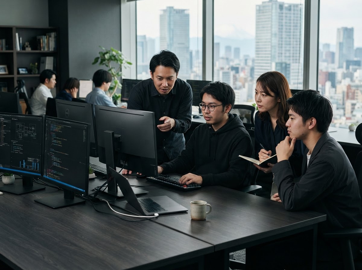 Custodostraのデータ解析チームが分析プロセスに取り組む様子